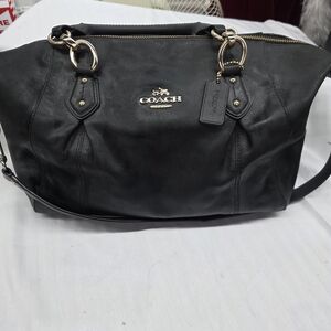 Coach Black Leather Shoulder Bag